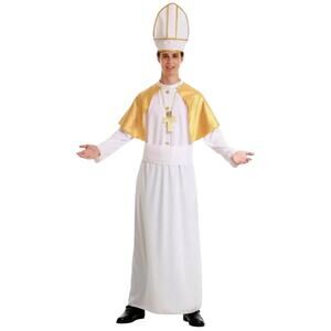 Pious Pop Halloween Costume White Gold Hat Cross Cosplay Holiday Adult XL